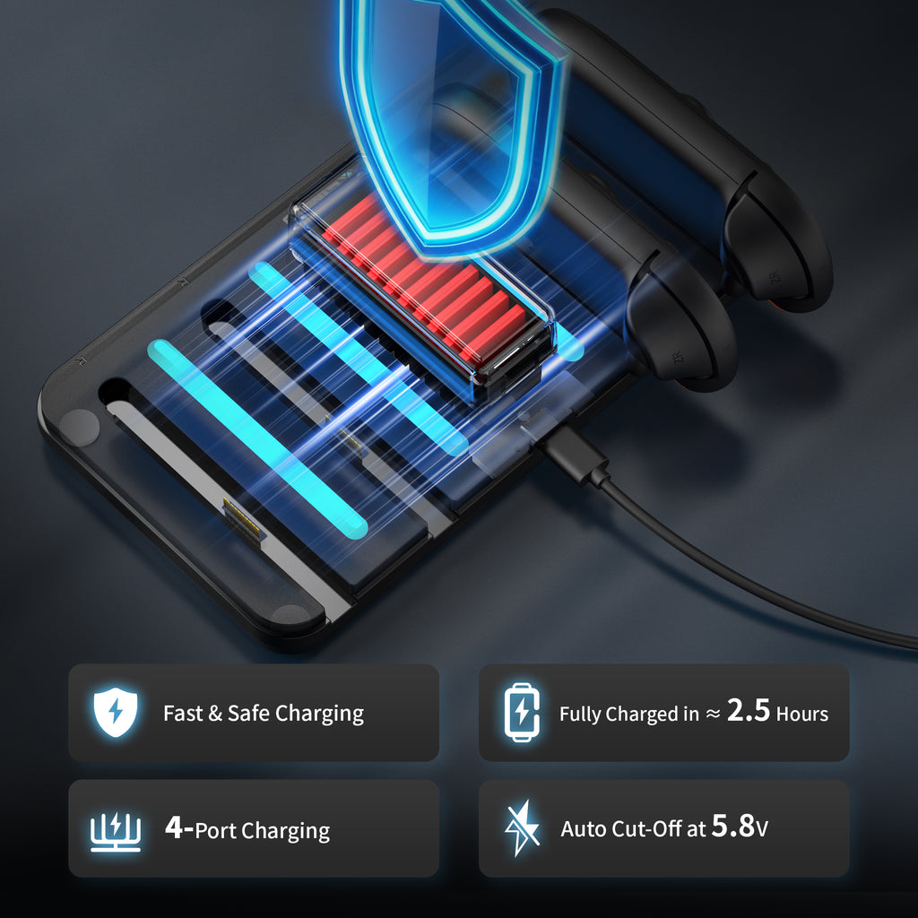 SIMDU 4-Controller Charging Dock for Switch 2