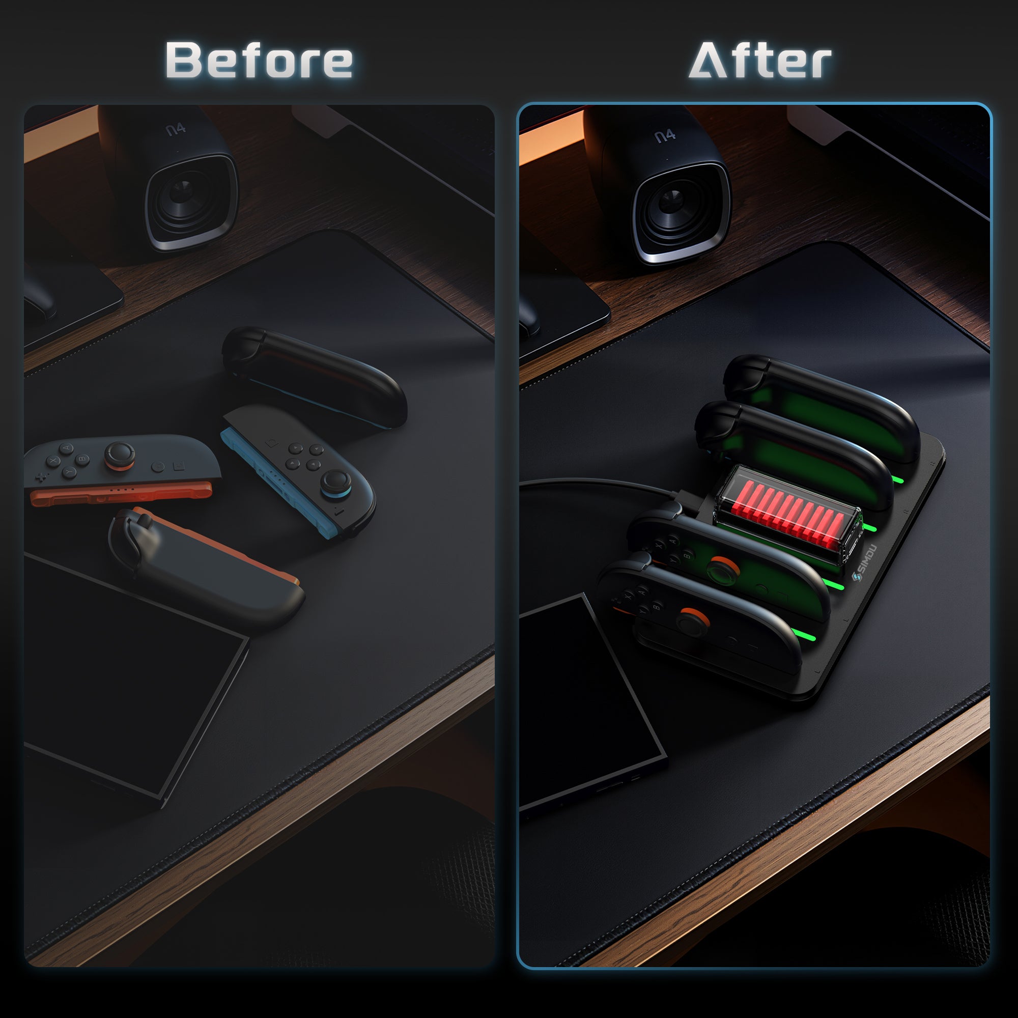 SIMDU 4-Controller Charging Dock for Switch 2