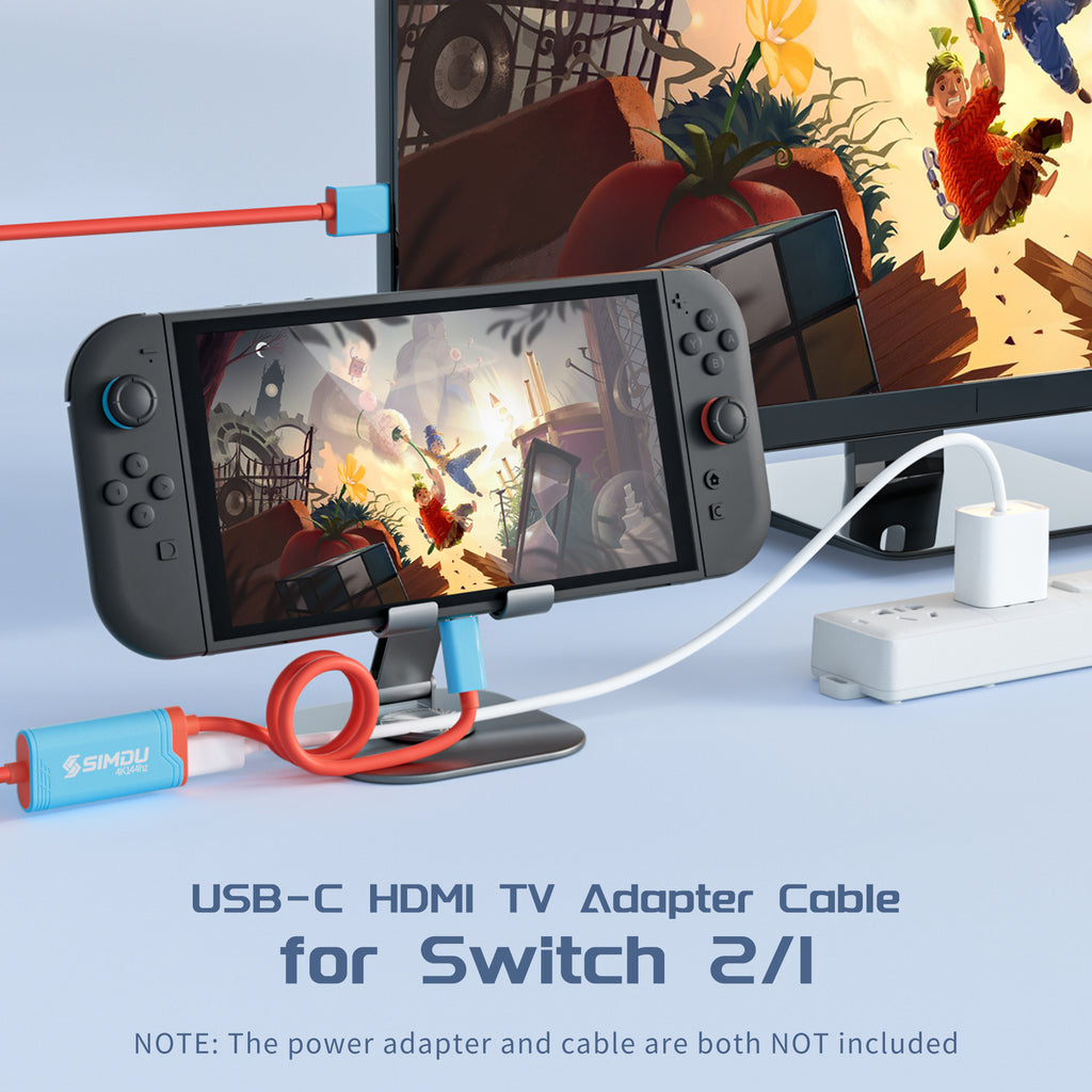 SIMDU Screen Mirroring Cable – 4K@144Hz / 4K@60Hz forSwitch 2